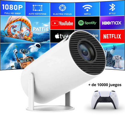 Mini Proyector Portátil FullHD con + 10000 Juegos